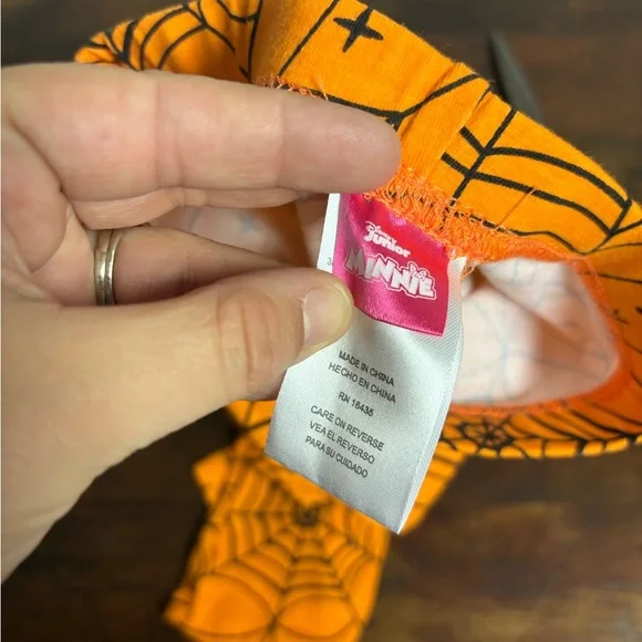 Disney Junior Minnie Mouse Halloween Infant Pants 12M | Spiderweb Print - Picture 3 of 4